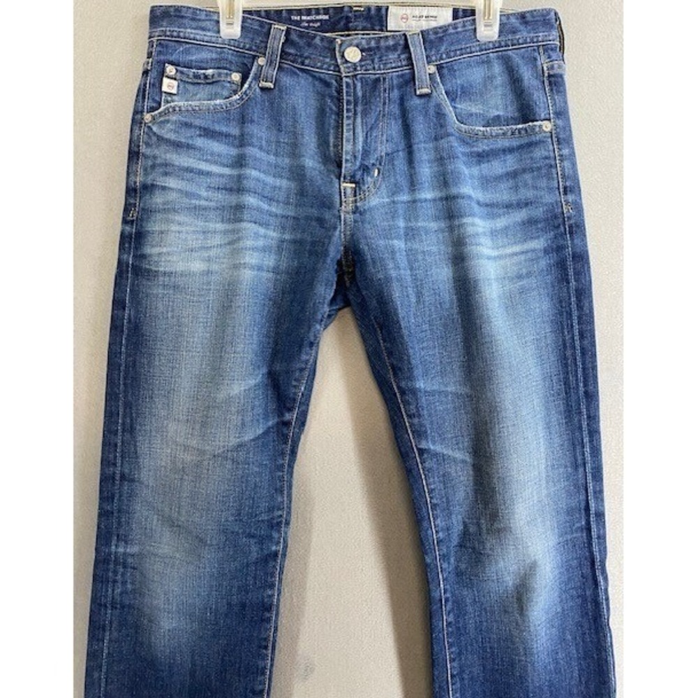 AG  The Matchbox Slim Straight Jeans Mens 32 Medium Wash BM7801